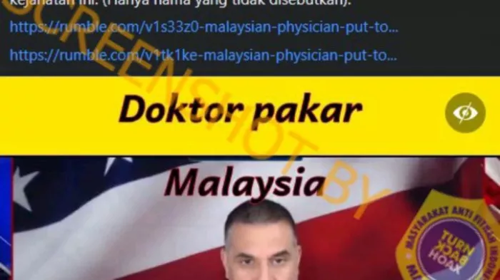 [SALAH] Dokter Malaysia dihukum mati karena bunuh pasien dengan vaksin Covid