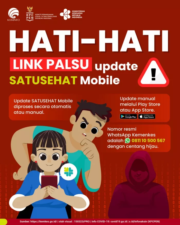 Hati-Hati Link Palsu update SATUSEHAT Mobile