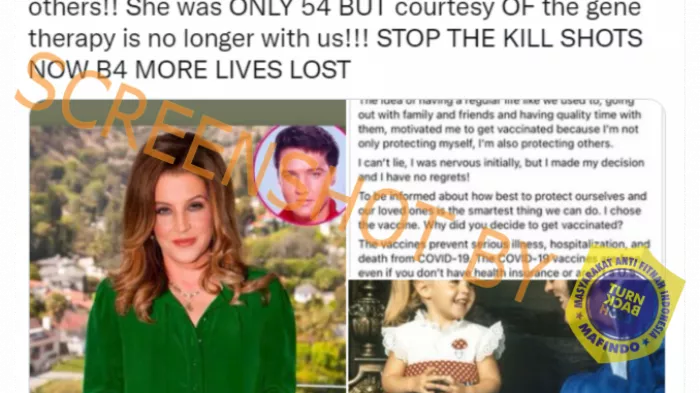 [SALAH] Kematian Lisa Marie Presley Berkaitan Dengan Suntikan Vaksin Covid-19