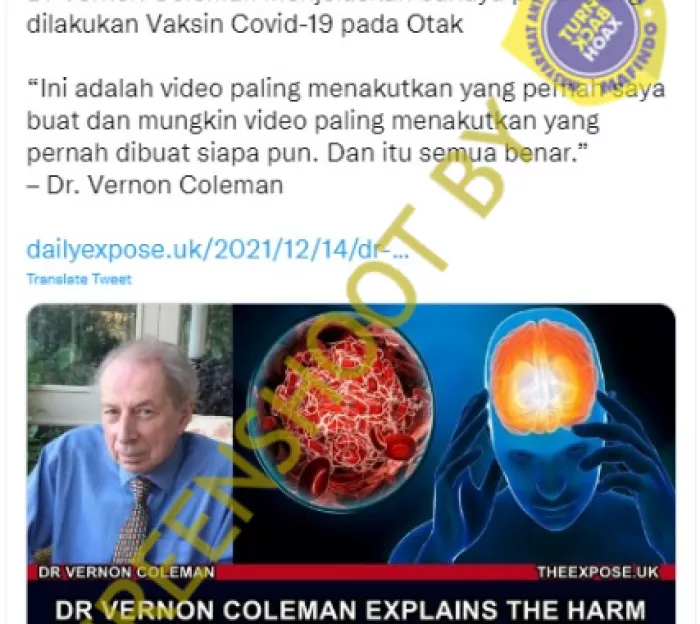 [SALAH] Bahaya Parah yang Dilakukan Vaksin Covid-19 pada Otak